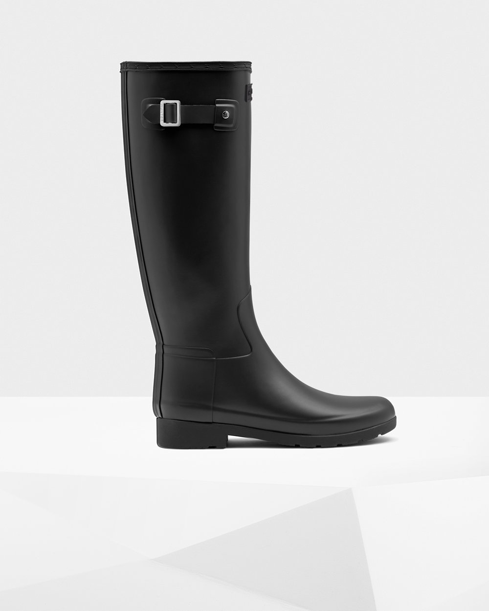 Bottes Hautes de Pluie Hunter Refined Slim Fit Femme Noir DIOZAFS-04